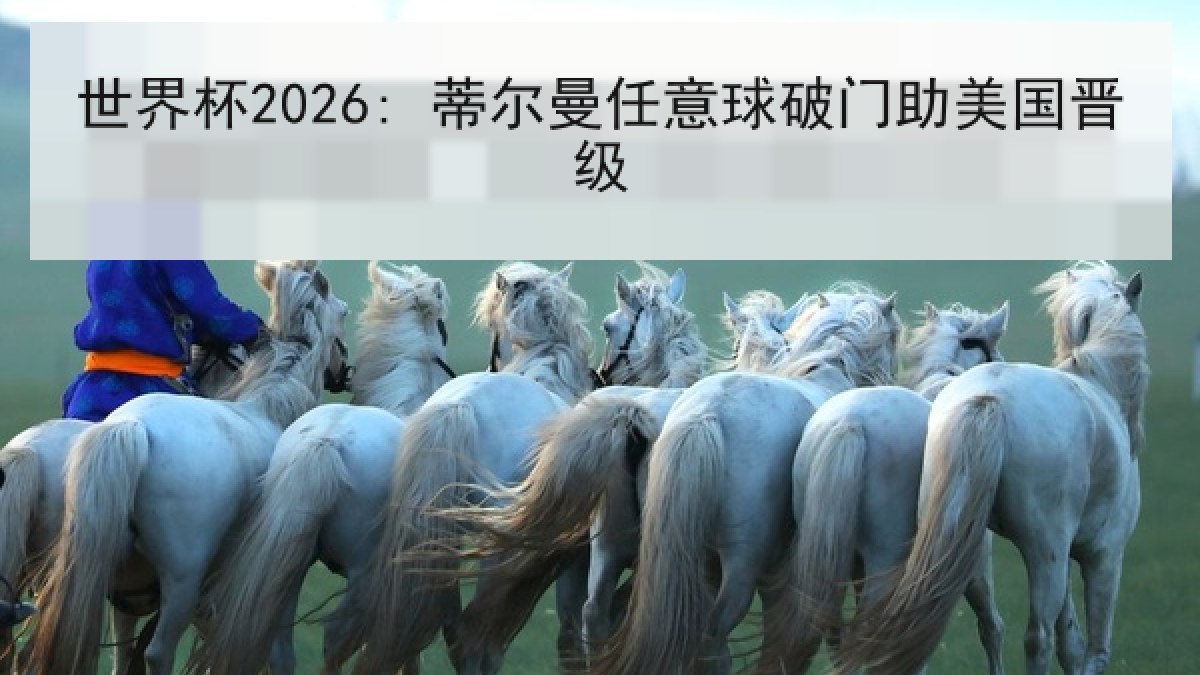 世界杯2026: 蒂尔曼任意球破门助美国晋级